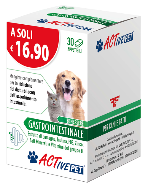 ACTIVEPET BENESSERE GASTROINTESTINALE 30 COMPRESSE MASTICABILI