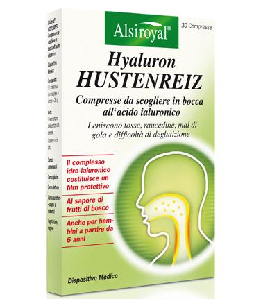 ALSIROYAL HYALURON HUSTENREIZ Compresse da sciogliere in bocca