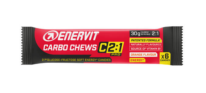 CARBO CHEWS C2:1 PRO 6 CARAMELLE GOMMOSE GUSTO ORANGE