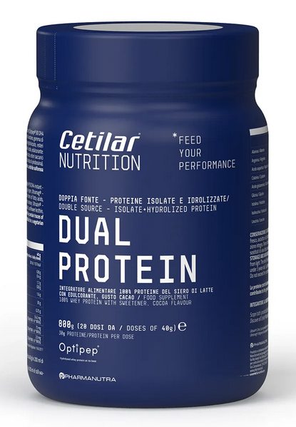 CETILAR DUAL PROTEIN PROTEINE DEL SIERO DEL LATTE GUSTO CACAO 800g