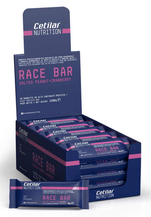 CETILAR RACE BAR CREANBERRY SALTED PEANUT ASTUCCIO DA 20 BARRETTE DA 60g