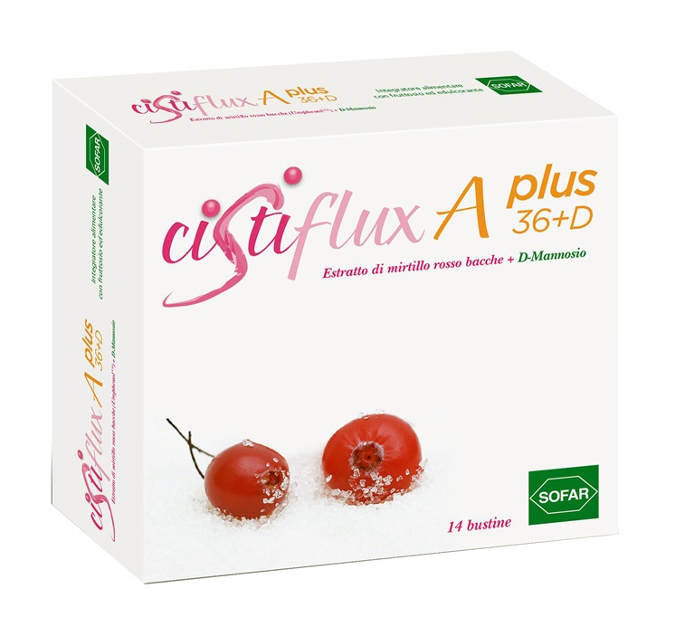 CISTIFLUX A PLUS 36 D INTEGRATORE ALIMENTARE CRANBERRY E MANNOSIO 14 BUSTINE