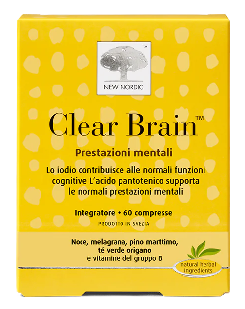 CLEAR BRAIN INTEGRATORE ALIMENTARE PRESTAZIONI MENTALI 60 COMPRESSE