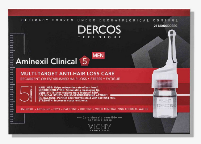 DERCOS AMINEXIL CLINICAL 5 TRATTAMENTO ANTICADUTA UOMO 21 FLACONI