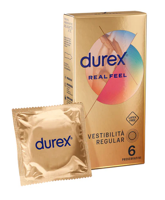 DUREX REAL FEEL SENZA LATTICE DI GOMMA NATURALE 6 PEZZI