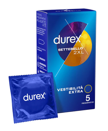 DUREX SETTEBELLO 2XL 5 PEZZI