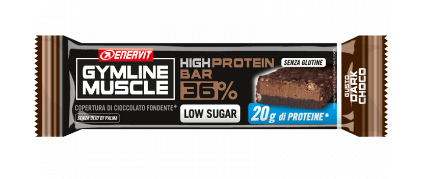 ENERVIT GYMLINE MUSCLE HIGH PROTEIN BAR LOW SUGAR 36% DARK CHOCO