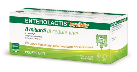 ENTEROLACTIS BEVIBILE FERMENTI LATTICI VIVI 12 FLACONCINI