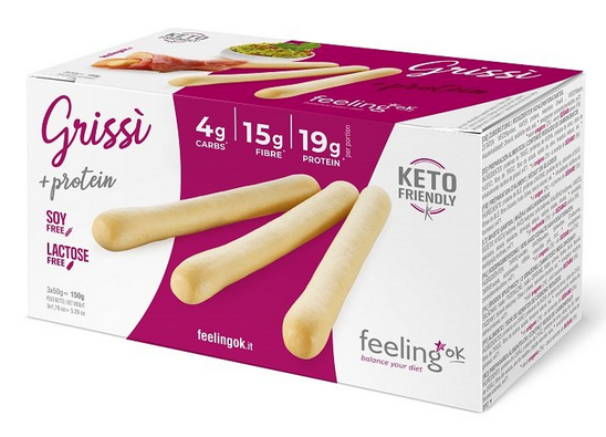 GRISSI’ +PROTEIN GRISSINI GUSTO ORIGANO 150g