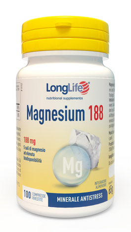 LONGLIFE MAGNESIUM 188mg INTEGRATORE DI MAGNESIO 100 COMPRESSE