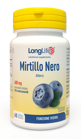 LONGLIFE MIRTILLO NERO 400mg 60 CAPSULE VEGETALI