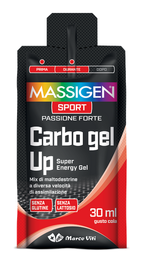 MASSIGEN SPORT CARBO GEL UP GEL ENERGETICO MALTODESTRINE GUSTO COLA 30ml