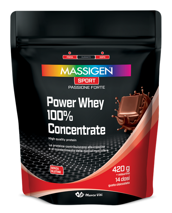 MASSIGEN SPORT POWER WHEY CONCENTRATE GUSTO CIOCCOLATO 420g