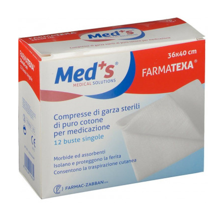 MEDS COMPRESSE DI GARZA STERILI 18 X 40 cm 12 BUSTE SINGOLE