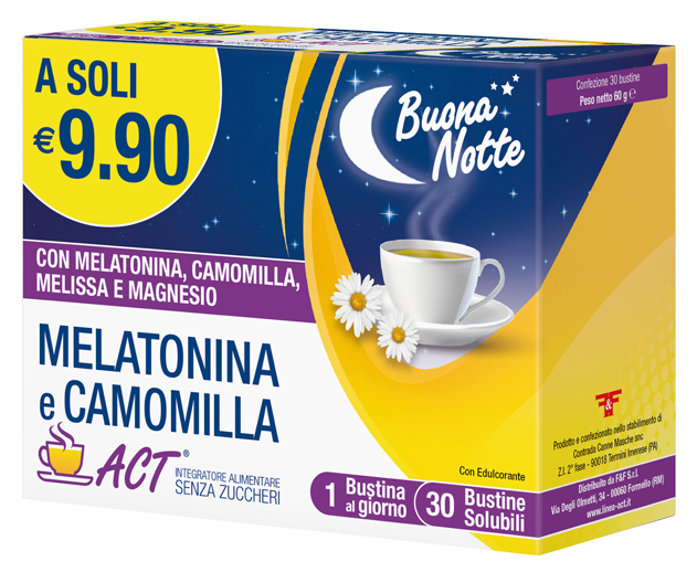 MELATONINA E CAMOMILLA ACT 30 BUSTINE SOLUBILI