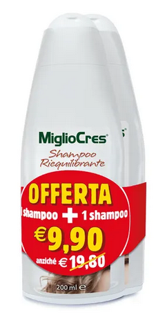 MIGLIOCRES CAPELLI SHAMPOO RIEQUILIBRANTE OFFERTA 2X200ml