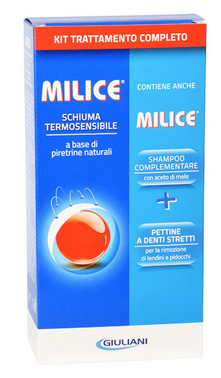 MILICE KIT TRATTAMENTO COMPLETO SCHIUMA  SHAMPOO  PETTINE