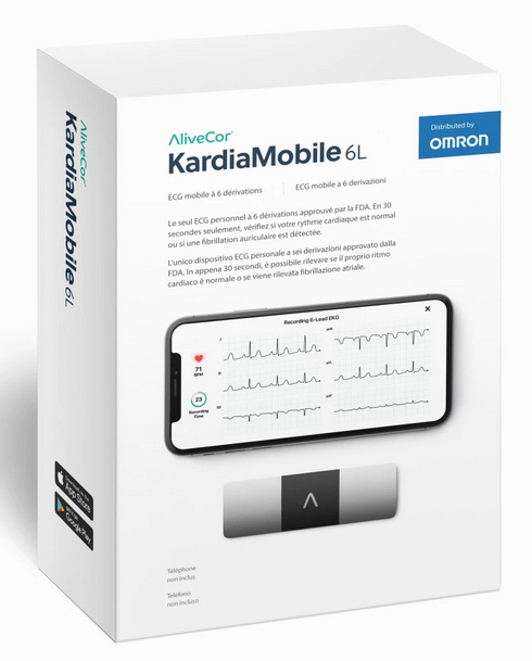 OMRON KARDIAMOBILE 6L ECG ELETTROCARDIOGRAMMA TASCABILE 6 DERIVAZIONI