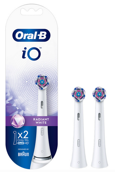 ORAL B IO RADIANT WHITE TESTINE DI RICAMBIO 2 TESTINE