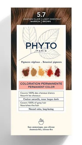 PHYTOCOLOR HAIR COLOR COLORAZIONE PERMANENTE 5.7 CASTANO CHIARO TABACCO