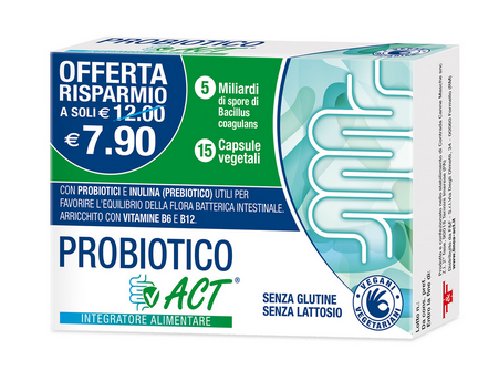 PROBIOTICO ACT INTEGRATORE ALIMENTARE 15 CAPSULE