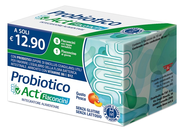 PROBIOTICO ACT INTEGRATORE ALIMENTARE 8 FLACONCINI