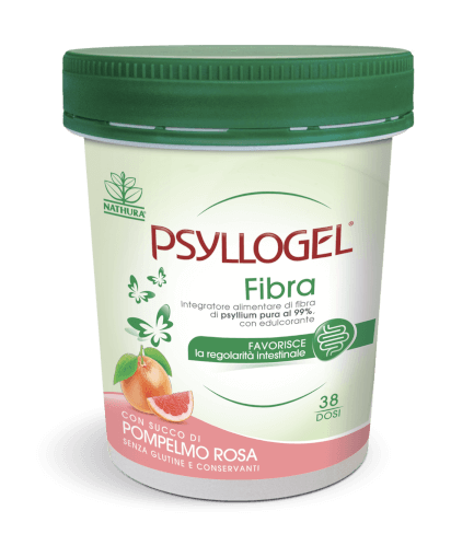 PSYLLOGEL FIBRA INTEGRATORE ALIMENTARE PER REGOLARITA’ INTESTINALE GUSTO POMPELMO ROSA VASO 170g