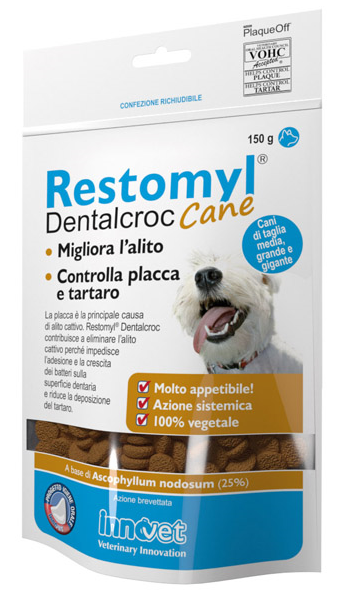 RESTOMYL DENTALCROC CANE MIGLIORA L’ALITO CONTROLLA PLACCA E TARTARO 150g