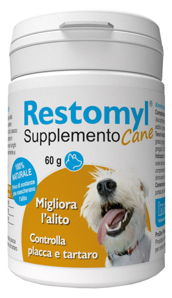 RESTOMYL SUPPLEMENTO CANE MIGLIORA L’ALITO CONTROLLA PLACCA E TARTARO 60g