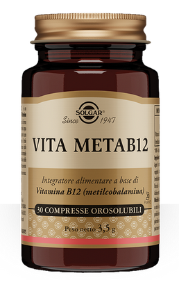 SOLGAR VITA METAB12 VITAMINA B12 VEGANA 30 COMPRESSE OROSOLUBILI