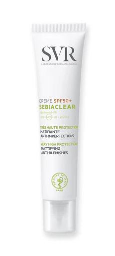 SVR SEBIACLEAR CREME SPF50+ PROTEZIONE SOLARE OPACIZZANTE ANTI IMPERFEZIONI 40ml