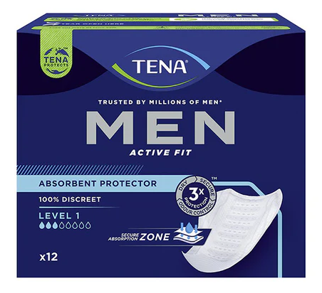 TENA MEN ACTIVE FIT ASSORBENTE UOMO LIVELLO 1 12 PEZZI