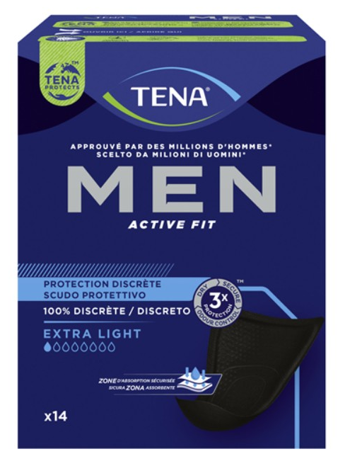 TENA MEN ACTIVE FIT SCUDO PROTETTIVO UOMO 14 PEZZI