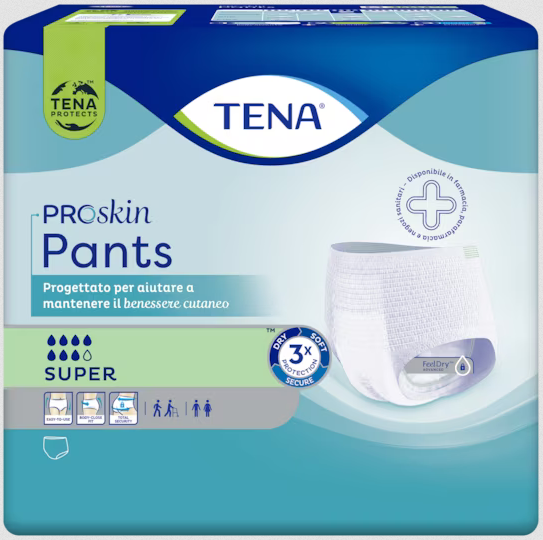 TENA PANTS SUPER MUTANDINE ASSORBENTI TAGLIA M 10 PEZZI