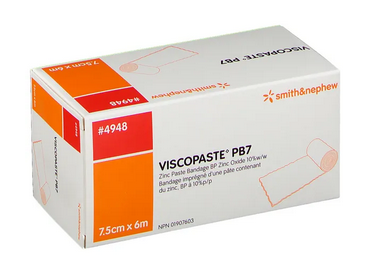 VISCOPASTE PB7 BENDAGGIO ALL’OSSIDO DI ZINCO 7,5 cm X 6m