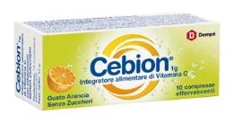 CEBION VITAMINA C 10 COMPRESSE EFERVESCENTI GUSTO ARANCIA SENZA ZUCCHERO