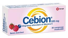 CEBION VITAMINA C 500mg 20 COMPRESSE MASTICABILI SENZA ZUCCHERO